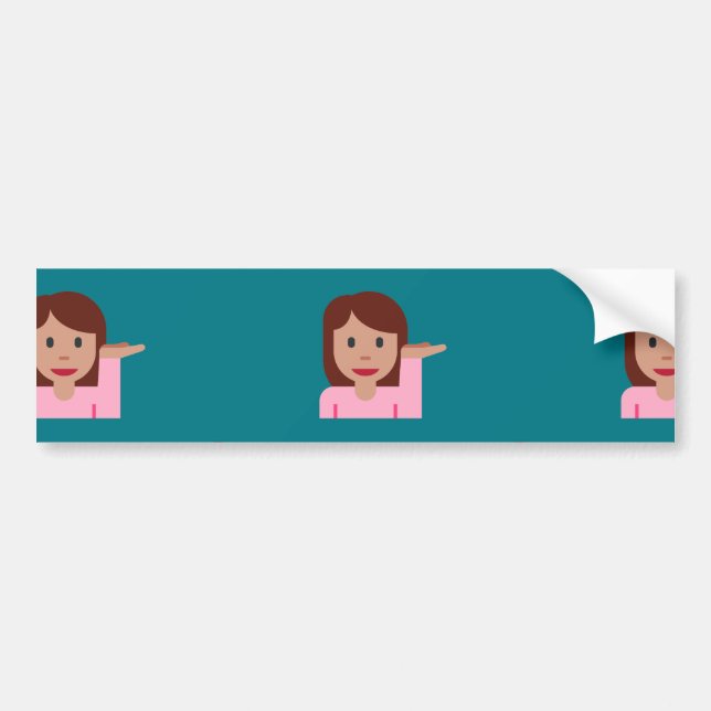Pegatina Para Coche emoji femenina (Frente)