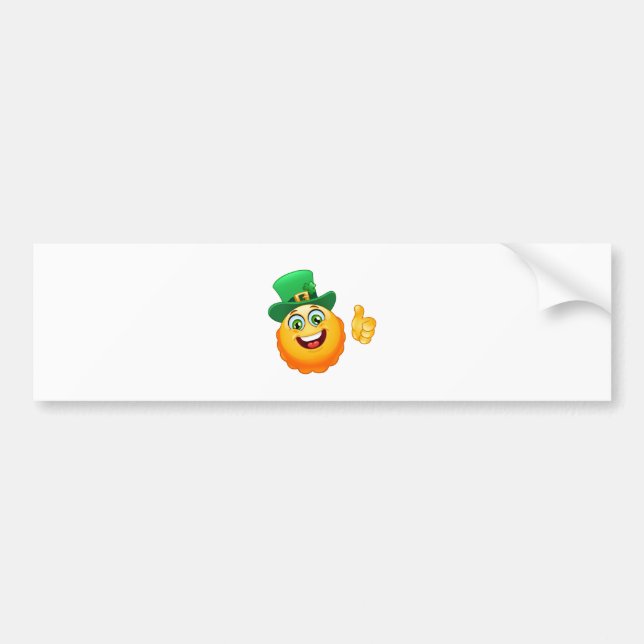 Pegatina Para Coche emoji leprechaun (Frente)