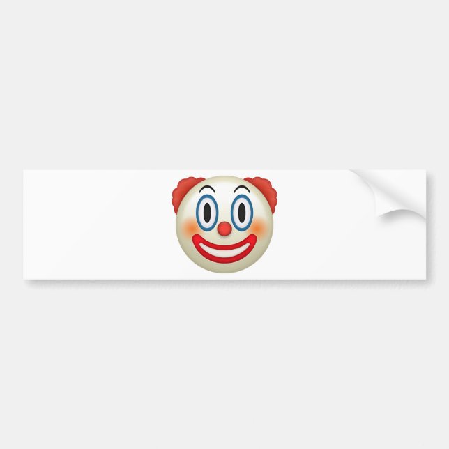 Pegatina Para Coche Emoji loca del payaso (Frente)
