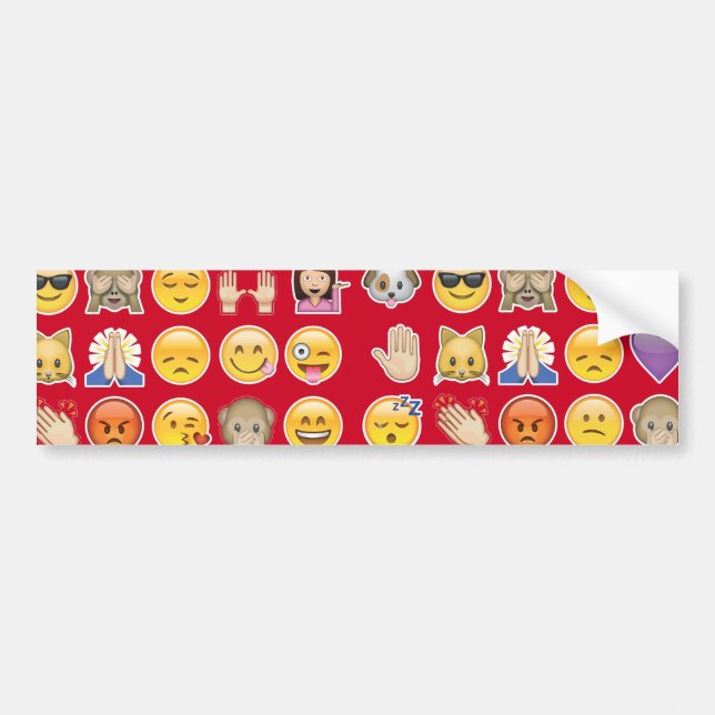 Pegatina Para Coche emoji roja (Frente)