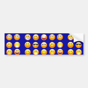 Pegatina Para Coche emojis azul oscuro