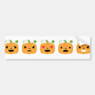 Pegatina Para Coche emojis de calabaza de halloween