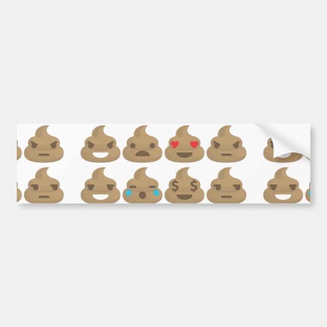 Pegatina Para Coche emojis de poop (Frente)
