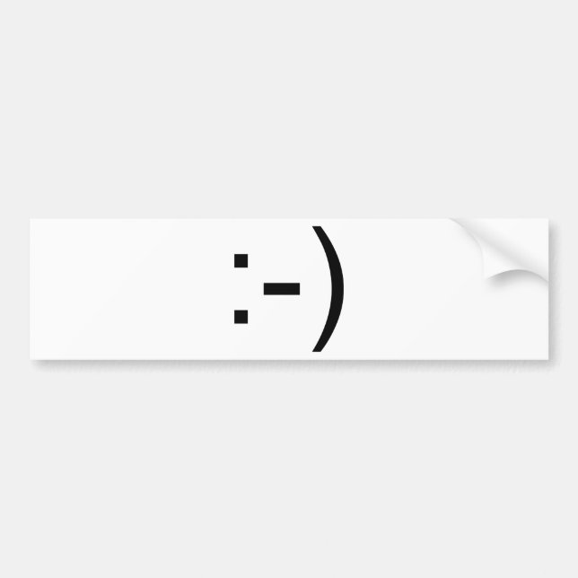 Pegatina Para Coche ¡Emoticon feliz de la cara! (Frente)