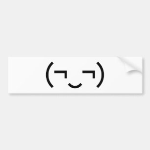 Pegatina Para Coche Emoticon smug (‿) Kaomoji japonés