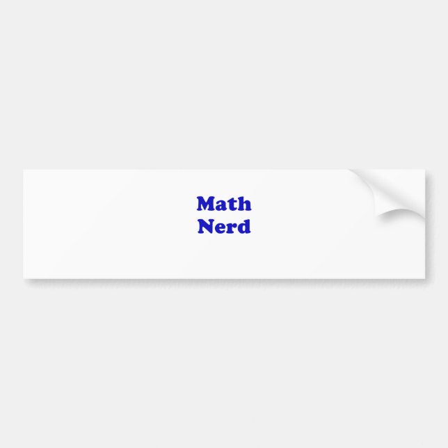Pegatina Para Coche Empollón de la matemáticas (Frente)