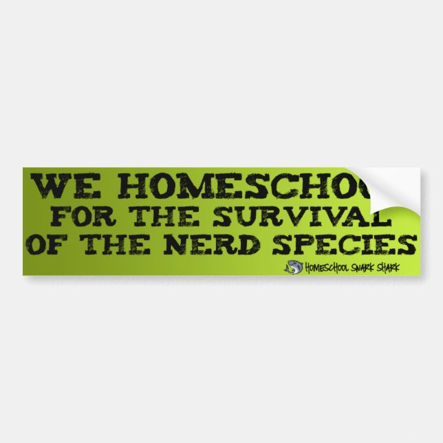 Pegatina Para Coche Empollones de Homeschool (Frente)
