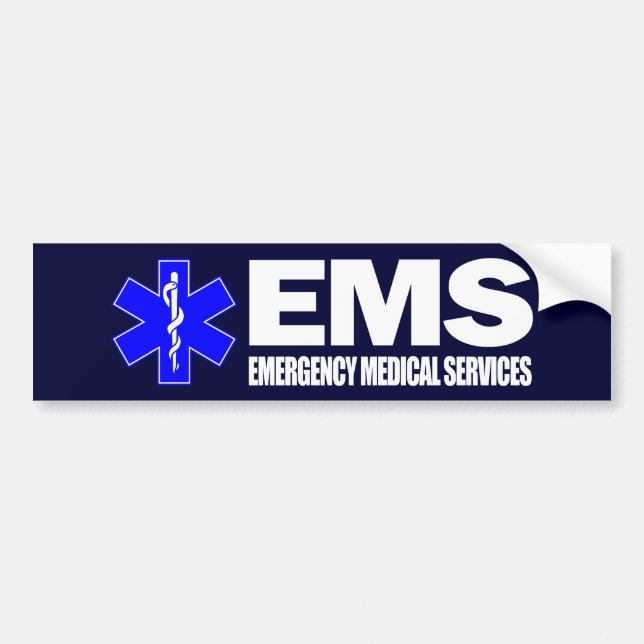 Pegatina Para Coche EMS - Servicios médicos de emergencia (Frente)