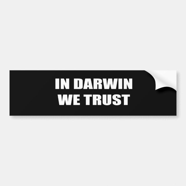 Pegatina Para Coche En Darwin confiamos en (Frente)