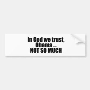 Pegatina Para Coche En dios confiamos en, Obama no tanto