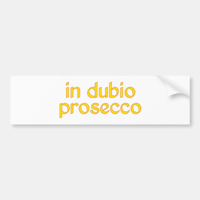 Pegatina Para Coche en dubio prosecco (Frente)