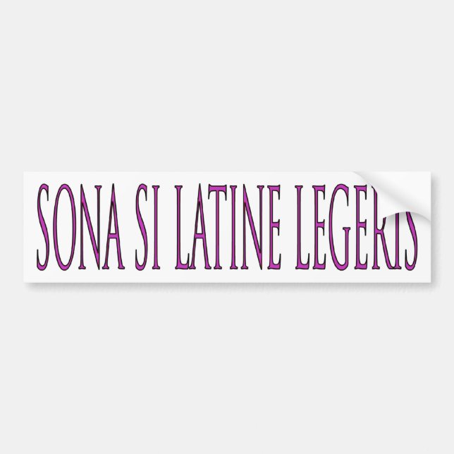 Pegatina Para Coche en el "bocinazo latino si usted leyó el latín " (Frente)