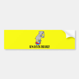 Pegatina Para Coche En el elefante de la bola