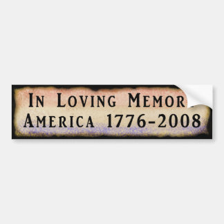 Pegatina Para Coche En la memoria cariñosa América 1776 - 2008