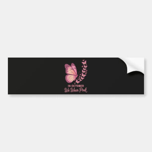 Pegatina Para Coche En Octubre Mariposa De Seno Rosa