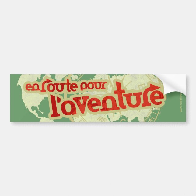 Pegatina Para Coche en route pour l'aventure car bumper sticker sticke (Frente)