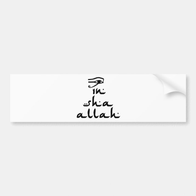 Pegatina Para Coche En Sha Alá (Frente)