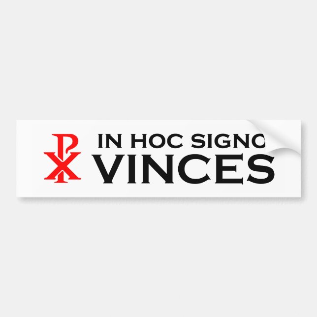 Pegatina Para Coche En Signo hoc Vinces (Frente)