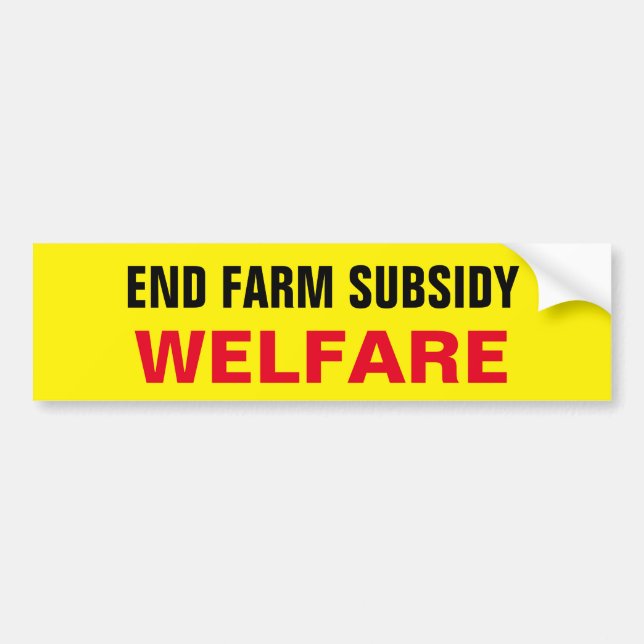 PEGATINA PARA COCHE END FARM SUBSIDY WELFARE (Frente)