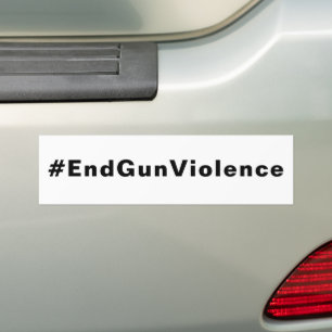 Pegatina Para Coche #EndGunViolence End Gun Gun Violence white black