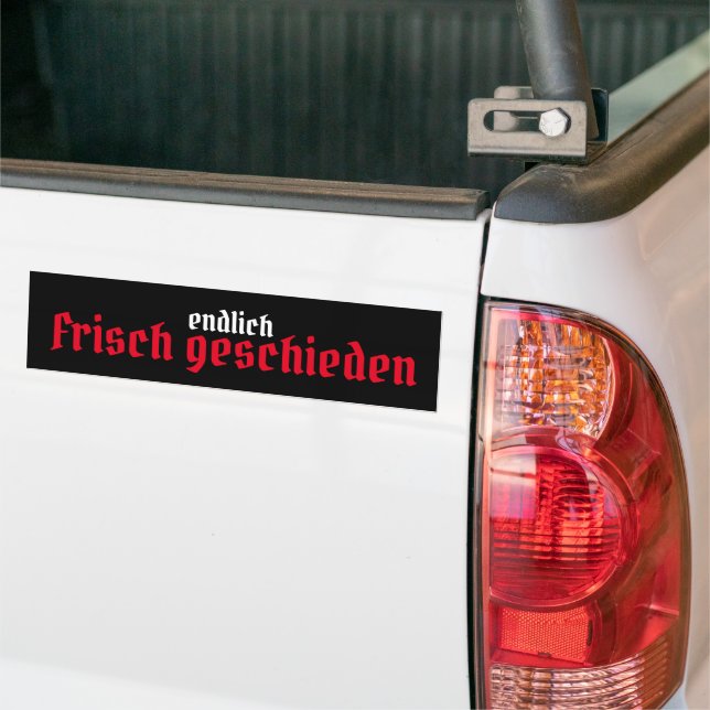 Pegatina Para Coche endlich frisch geschieden (En Camión)