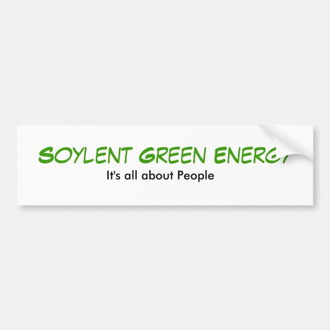 Pegatina Para Coche Energía verde de Soylent, está todo sobre gente (Frente)