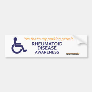 Pegatina Para Coche Enfermedad reumatoide de la silla de ruedas