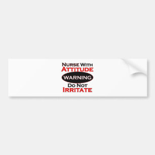 Pegatina Para Coche Enfermera con actitud