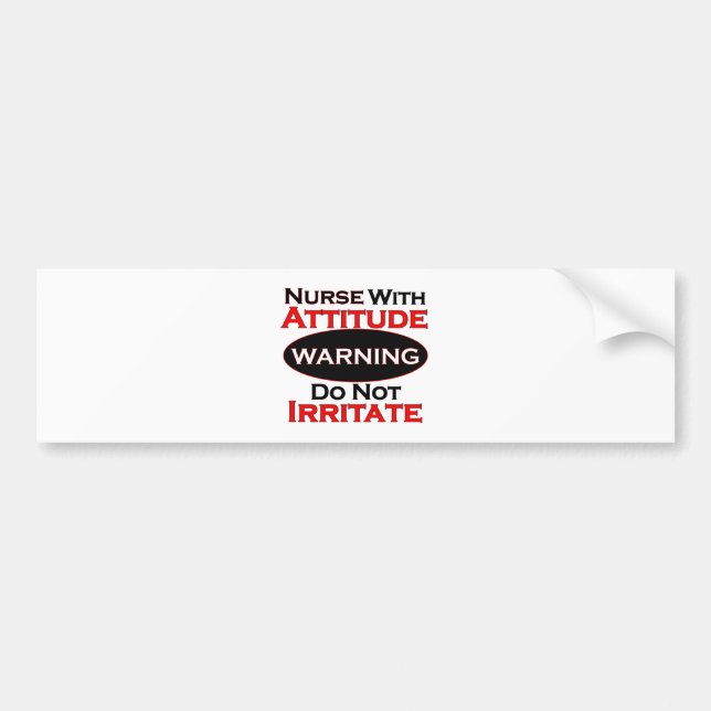 Pegatina Para Coche Enfermera con actitud (Frente)