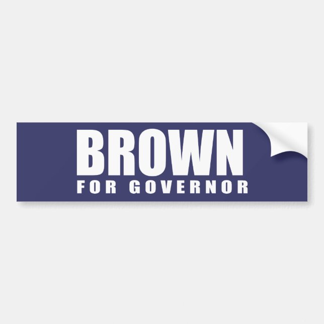 Pegatina Para Coche Engranaje de la elección de JERRY BROWN (Frente)