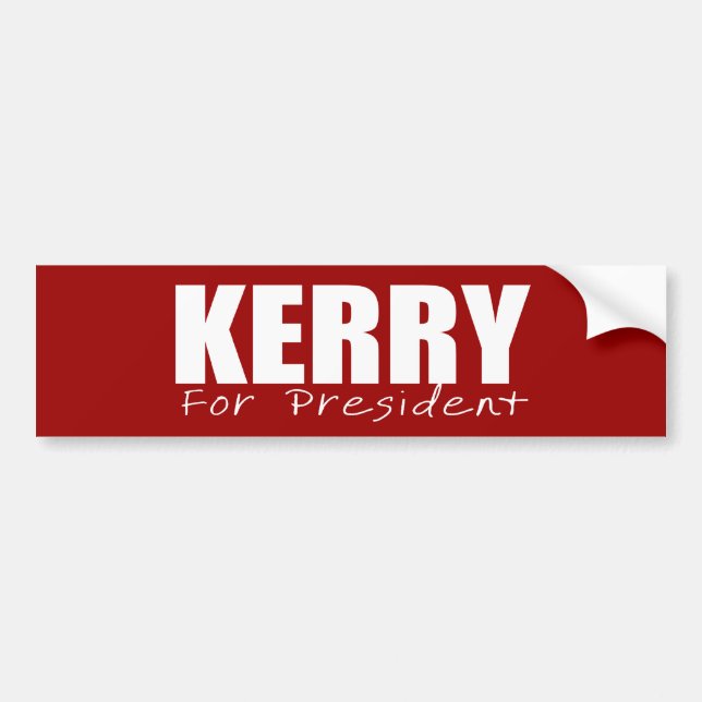 Pegatina Para Coche Engranaje de la elección de JOHN KERRY (Frente)