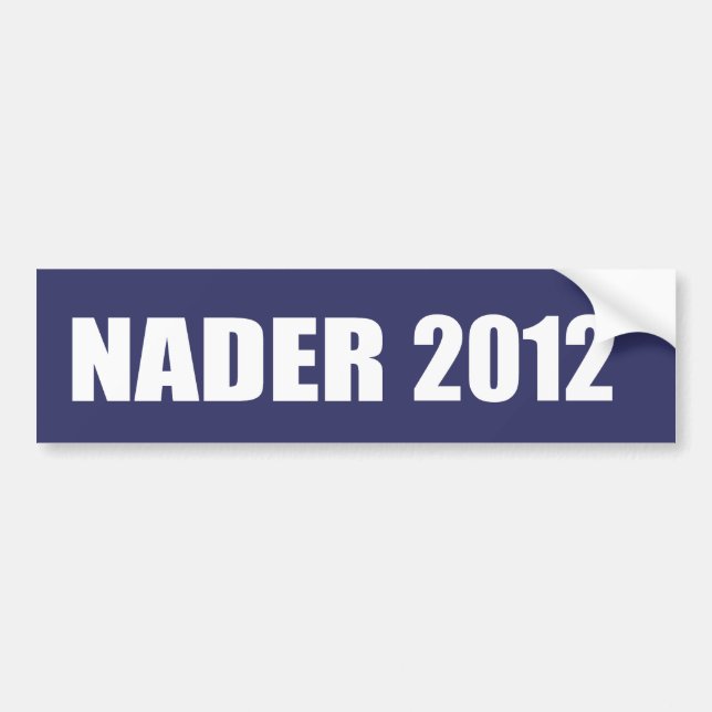 Pegatina Para Coche Engranaje de la elección de RALPH NADER (Frente)