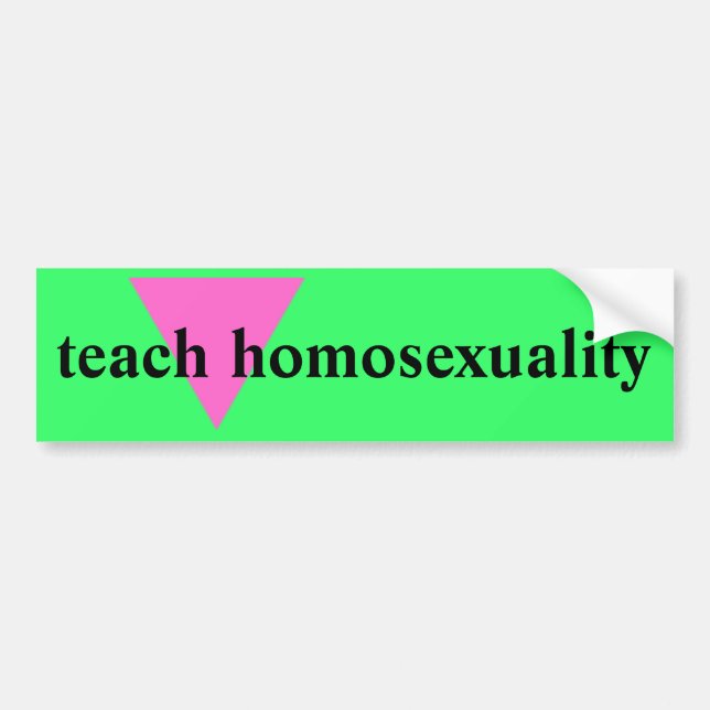 Pegatina Para Coche Enseñe a la homosexualidad (Frente)