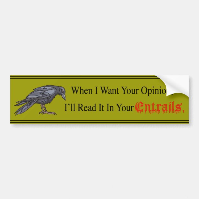 Pegatina Para Coche entrañas del bumpersticker (Frente)