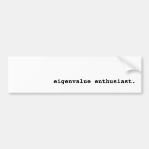 Pegatina Para Coche Entusiasta de Eigenvalue