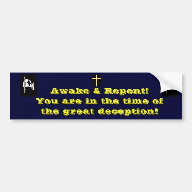 Pegatina Para Coche ¡época del gran engaño! (Frente)