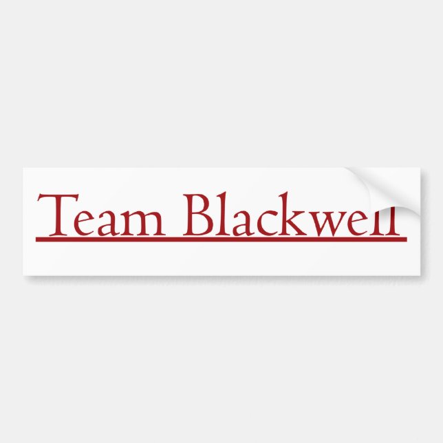 Pegatina Para Coche Equipo Blackwell (Frente)