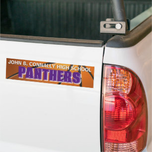 Pegatina Para Coche Equipo de Baloncesto Morado Personalizado Escuela