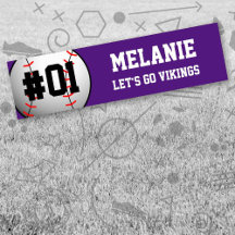 Equipo de béisbol blanco púrpura