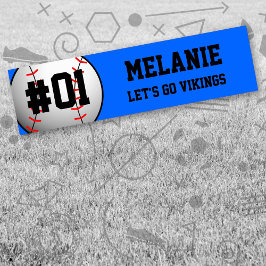 Pegatina Para Coche Equipo de béisbol negro azul