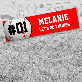 Pegatina Para Coche Equipo de béisbol rojo blanco