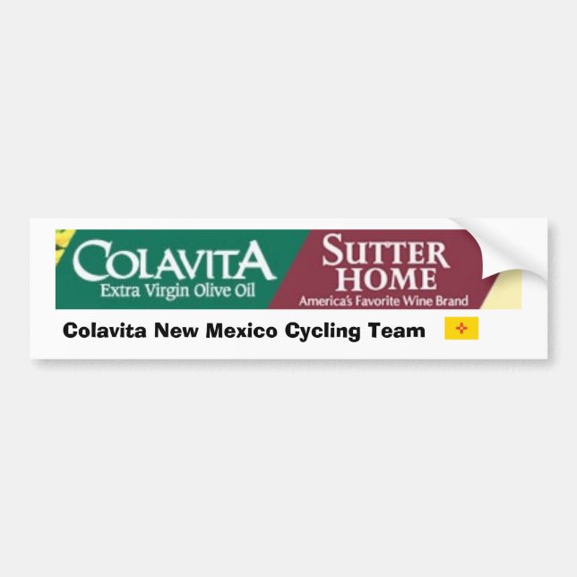 Pegatina Para Coche Equipo de ciclo de Colavita New México (Frente)