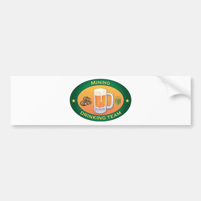 Pegatina Para Coche Equipo de consumición minero (Frente)