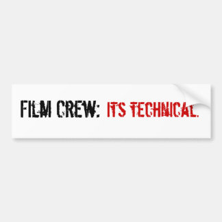 Pegatina Para Coche Equipo de filmación: , Su técnico