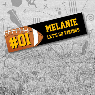 Pegatina Para Coche Equipo de fútbol de oro negro