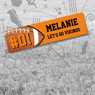 Pegatina Para Coche Equipo de fútbol negro naranja