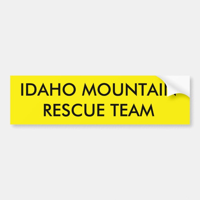 PEGATINA PARA COCHE EQUIPO DE RESCATE DE LA MONTAÑA DE IDAHO (Frente)
