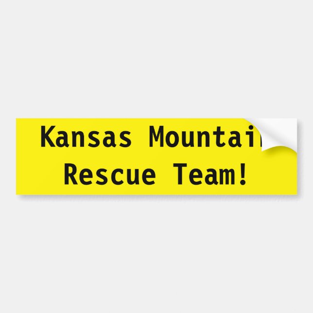 Pegatina Para Coche ¡Equipo de rescate de la montaña de Kansas! (Frente)