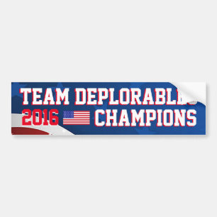 PEGATINA PARA COCHE EQUIPO DESPLIEGUE LOS CAMPEONES DE ESTADOS UNIDOS 