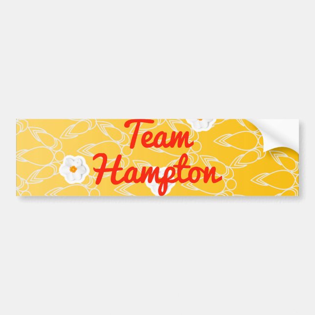 Pegatina Para Coche Equipo Hampton (Frente)